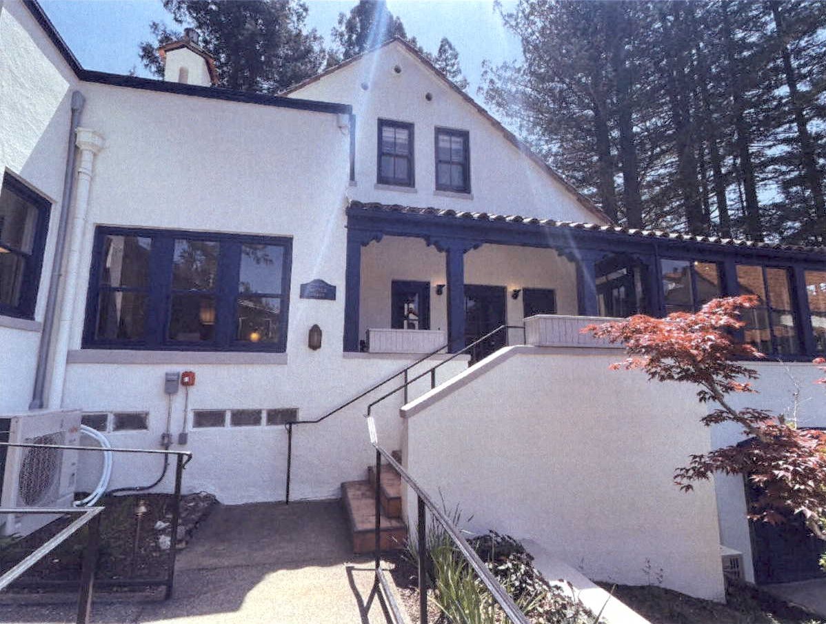 Closer view of renovated raised entry porch